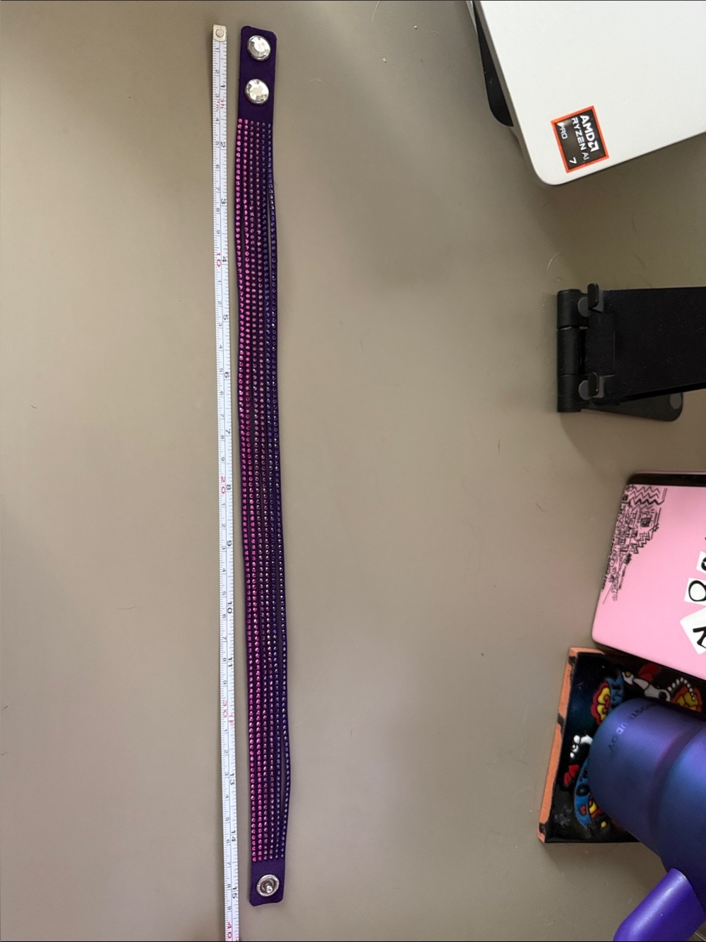 Swarovski Purple Crystal Multi‑Wrap Bracelet - Picture 3 of 7
